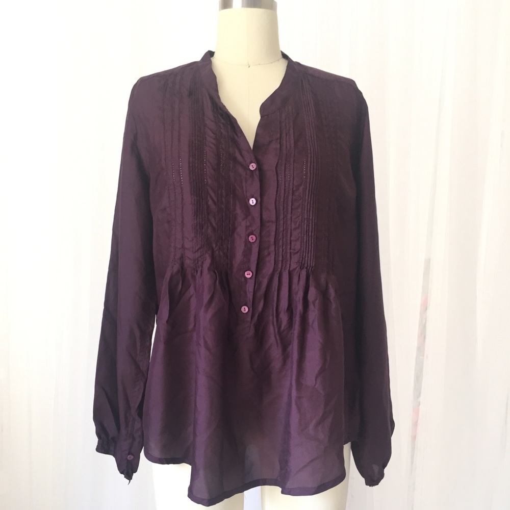 Johnny Was Purple Blouse